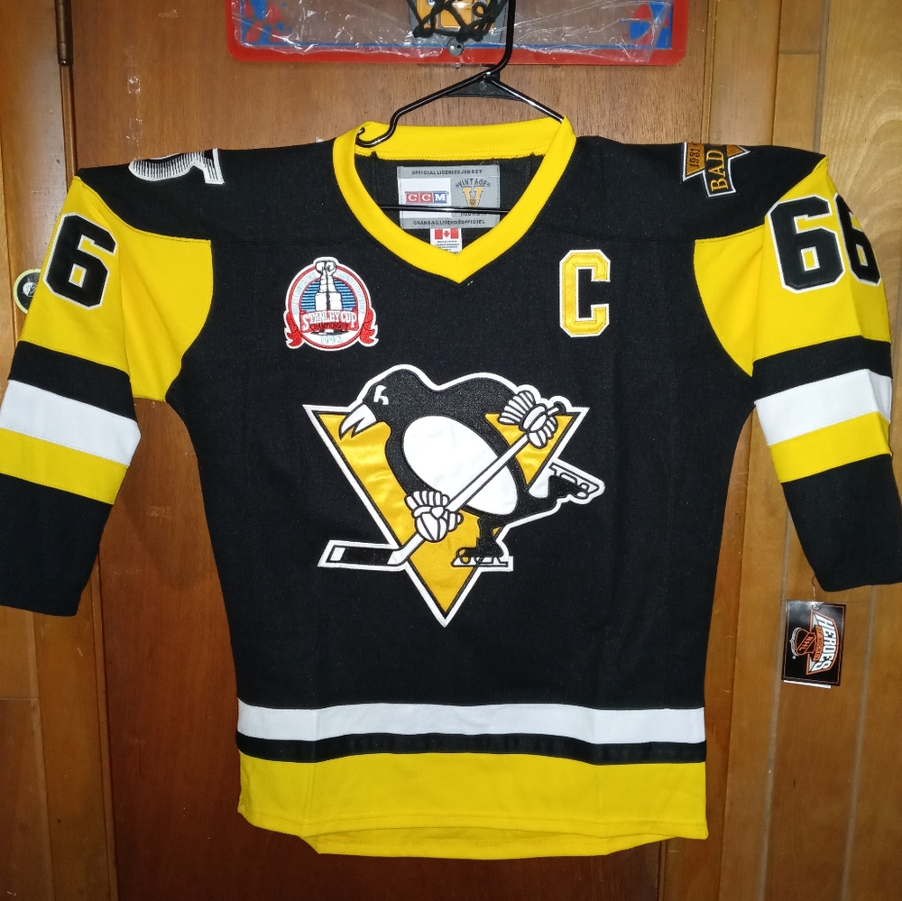(Free Shipping)Mario lemieux .1992 Stanley cup final. champion.size L - Picture 4 of 9
